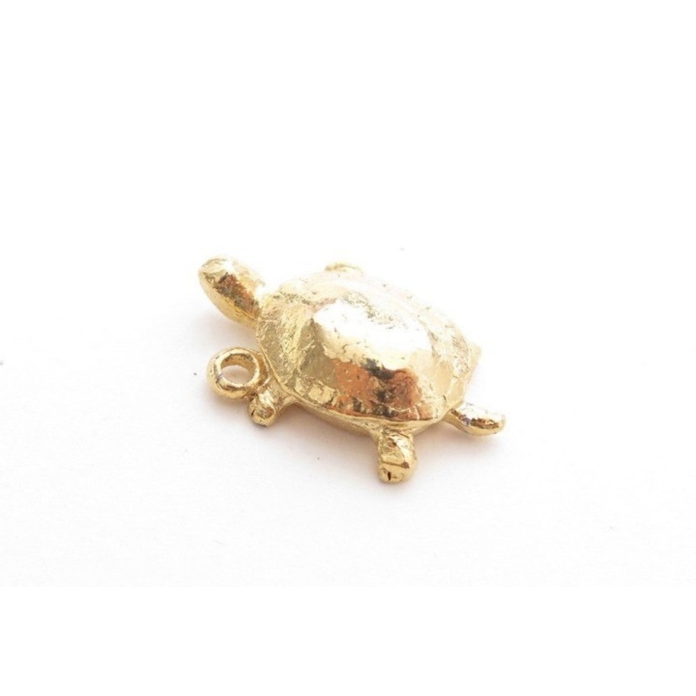 Vintage‎ Gold Toned Turtle Reptile Animal Charm